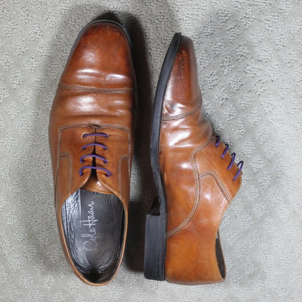 Cole Haan Men's Size 10M Carmel Lace Up Dress Loafers